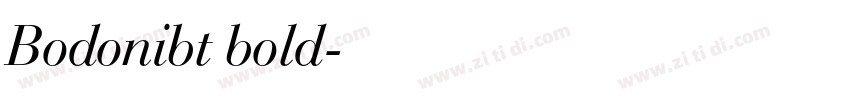 Bodonibt bold字体转换